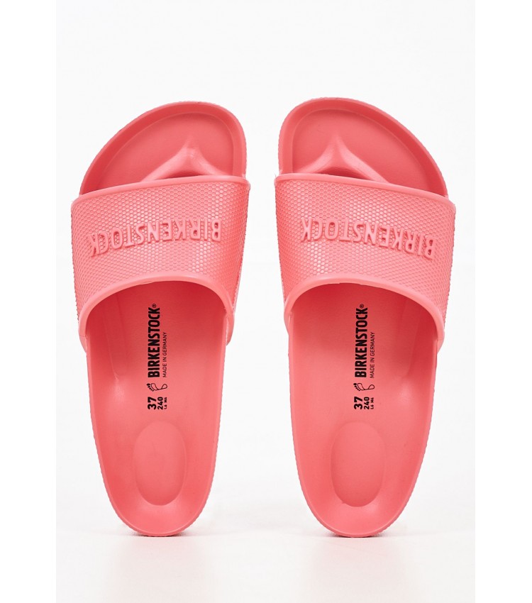 Women Flip Flops & Sandals Barbados.Melon Pink Rubber Birkenstock