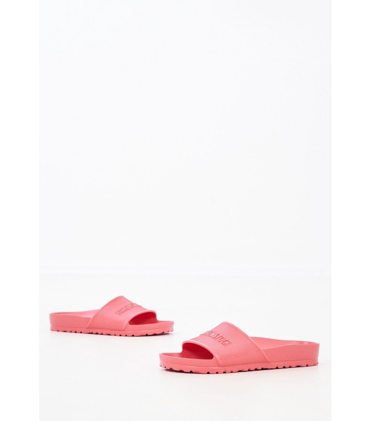 Women Flip Flops & Sandals Barbados.Melon Pink Rubber Birkenstock