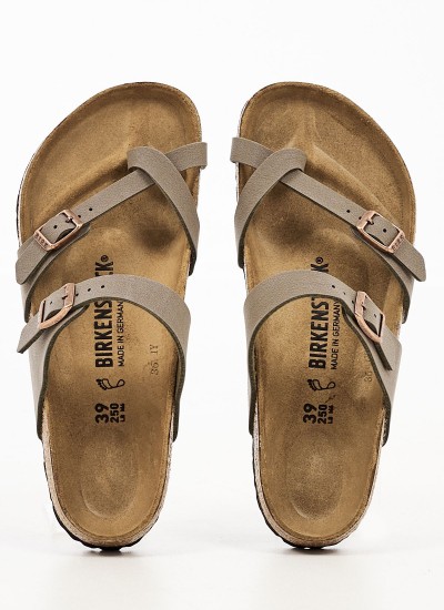 Γυναικεία Flats Gizeh.BS Ανθρακί Δέρμα Birkenstock