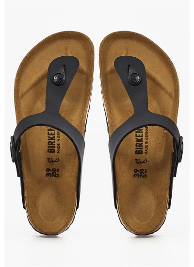 Γυναικεία Flats Gizeh.Bs.W Μαύρο ECOleather Birkenstock