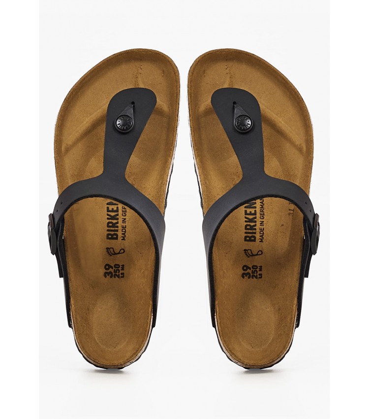 Γυναικεία Flats Gizeh.Bs.W Μαύρο ECOleather Birkenstock