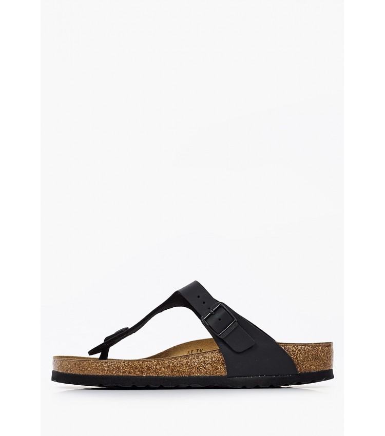 Γυναικεία Flats Gizeh.Bs.W Μαύρο ECOleather Birkenstock