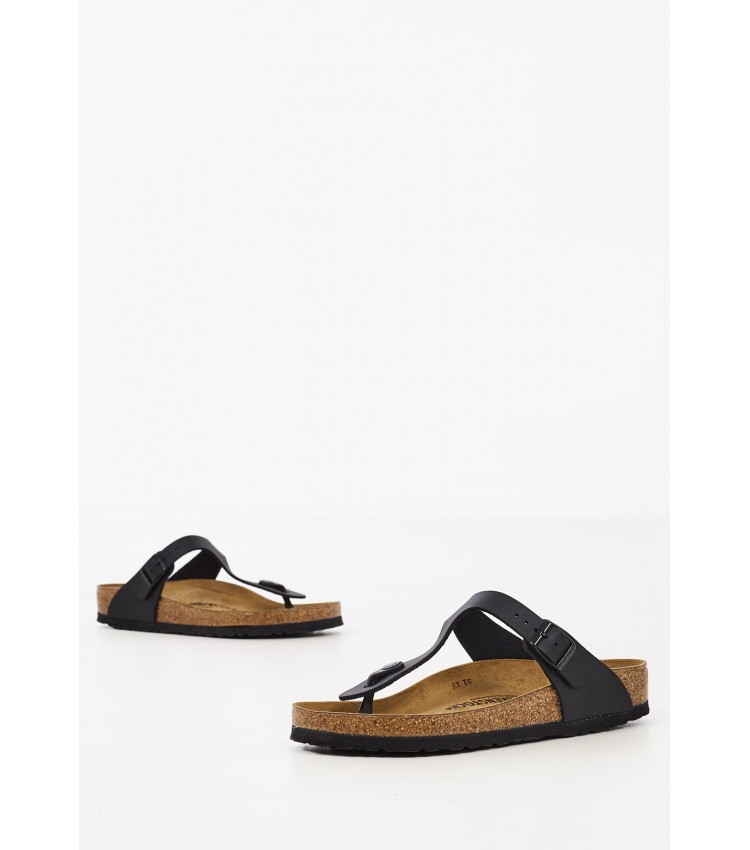 Γυναικεία Flats Gizeh.Bs.W Μαύρο ECOleather Birkenstock