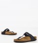 Women Flats Gizeh.Bs.W Black ECOleather Birkenstock