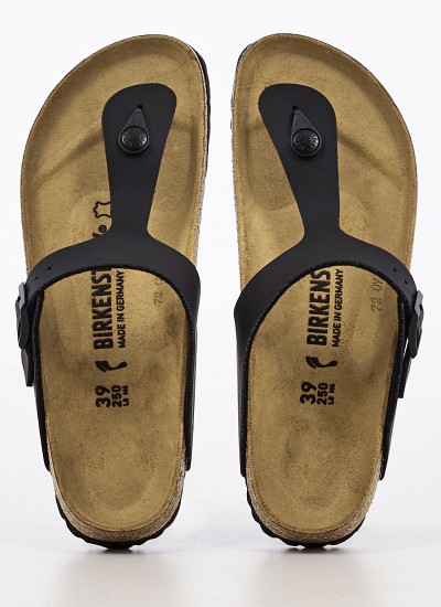 Γυναικεία Flats Arizona.Fog Μωβ Δέρμα Birkenstock