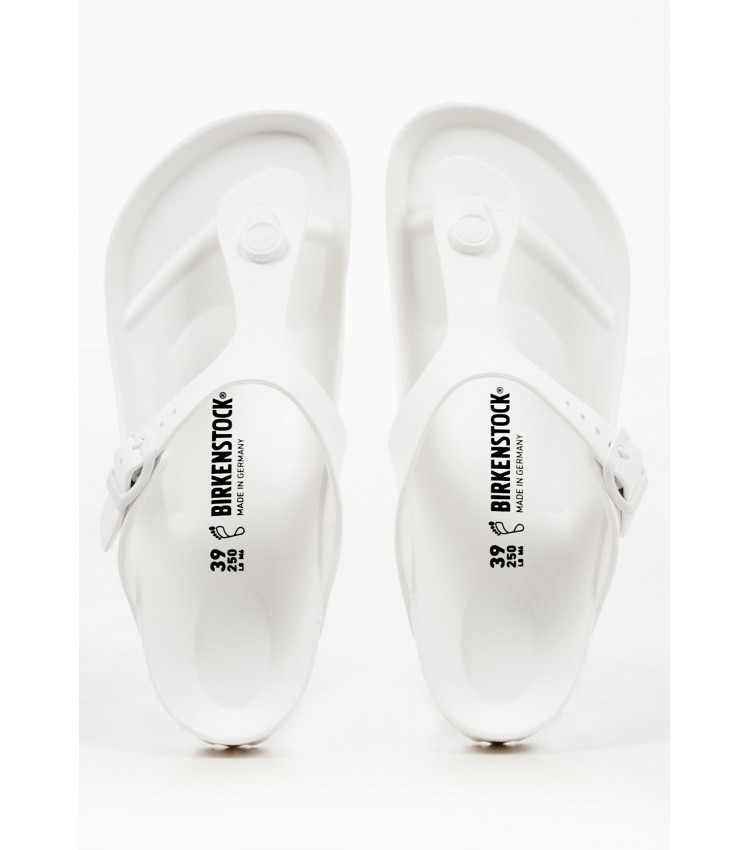 Women Flip Flops & Sandals Gz.Gizeh White Rubber Birkenstock