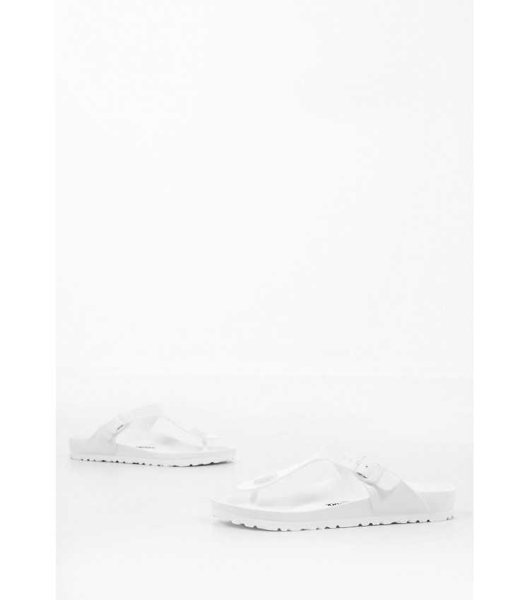 Women Flip Flops & Sandals Gz.Gizeh White Rubber Birkenstock