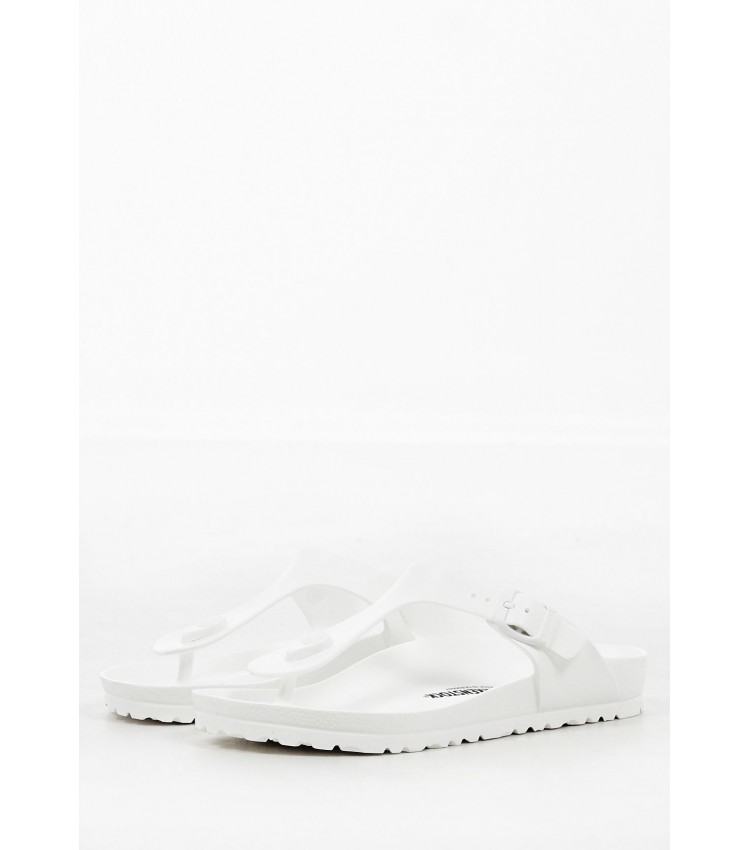 Women Flip Flops & Sandals Gz.Gizeh White Rubber Birkenstock