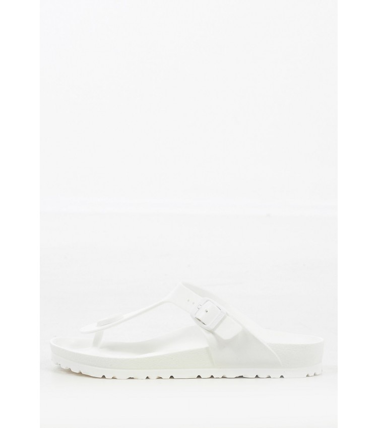 Women Flip Flops & Sandals Gz.Gizeh White Rubber Birkenstock