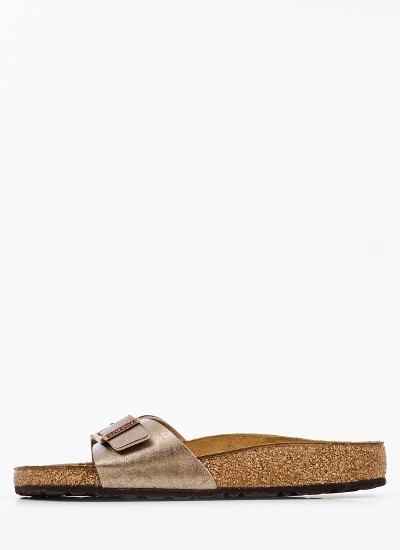 Women Flats Madrid.Bf Bronze ECOleather Birkenstock