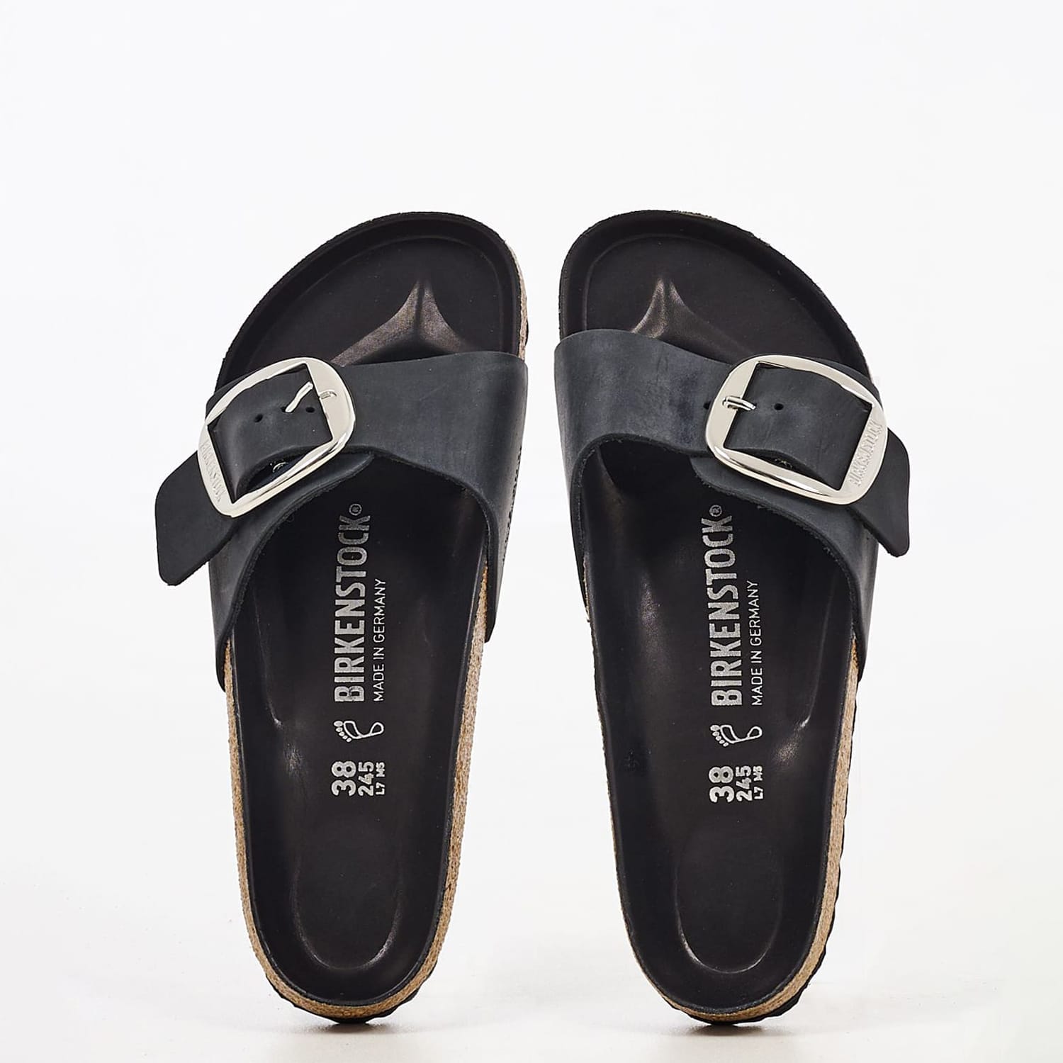 Γυναικεία Flats Madrid.Buckle Μαύρο ECOleather Birkenstock