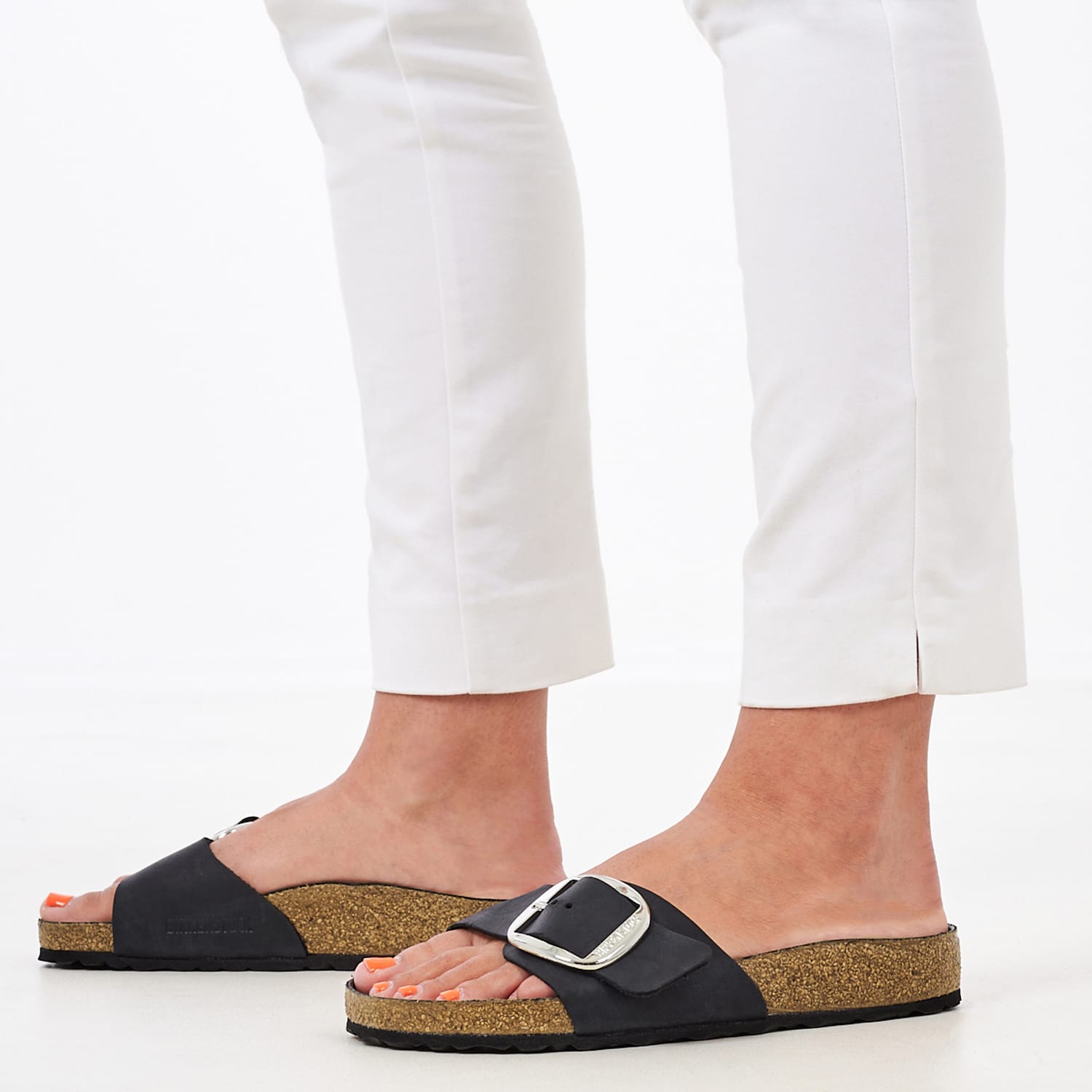 Γυναικεία Flats Madrid.Buckle Μαύρο ECOleather Birkenstock