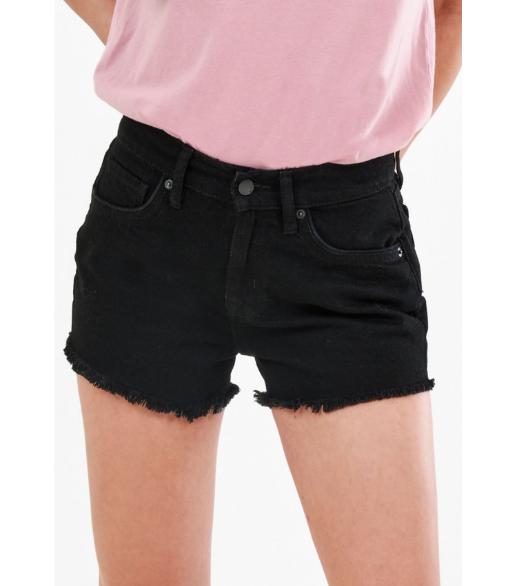 Women Skirts - Shorts Hr.Denim Black Cotton Superdry