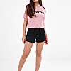 Women Skirts - Shorts Hr.Denim Black Cotton Superdry Women Skirts - Shorts Hr.Denim Black Cotton Superdry