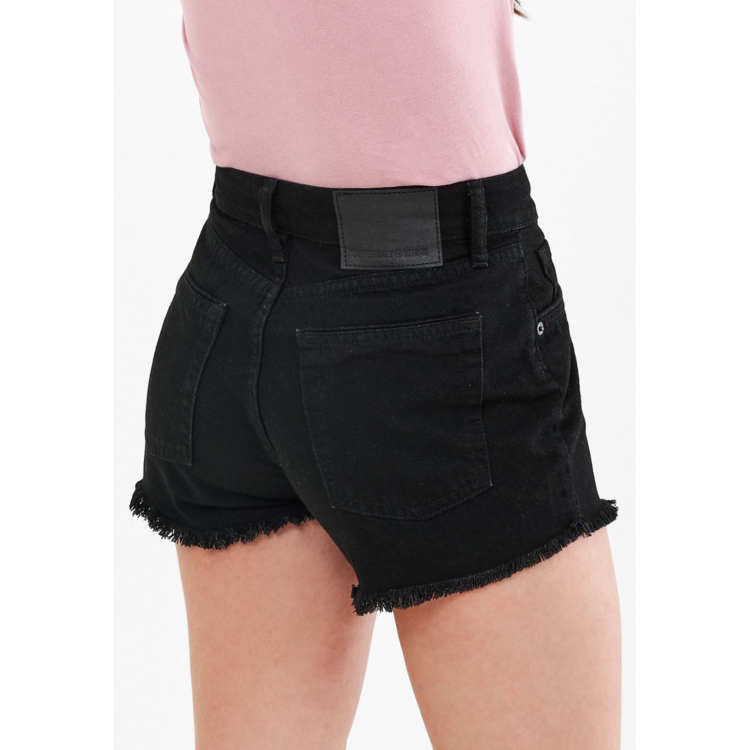 Women Skirts - Shorts Hr.Denim Black Cotton Superdry Women Skirts - Shorts Hr.Denim Black Cotton Superdry