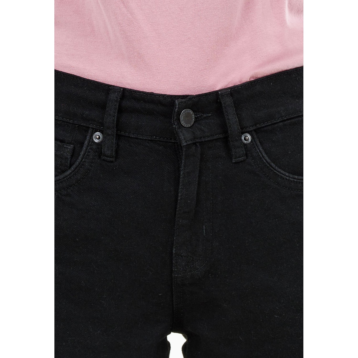 Women Skirts - Shorts Hr.Denim Black Cotton Superdry Women Skirts - Shorts Hr.Denim Black Cotton Superdry
