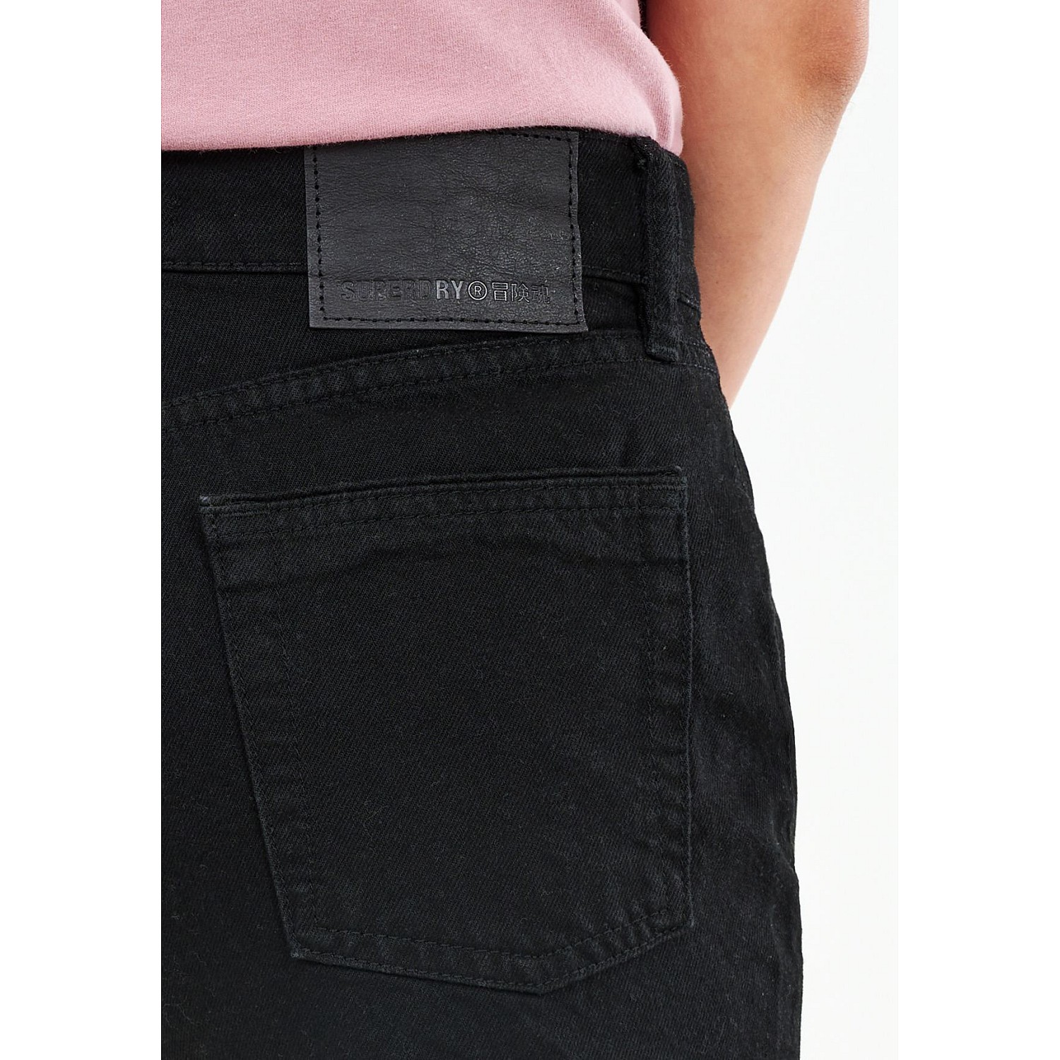 Women Skirts - Shorts Hr.Denim Black Cotton Superdry Women Skirts - Shorts Hr.Denim Black Cotton Superdry
