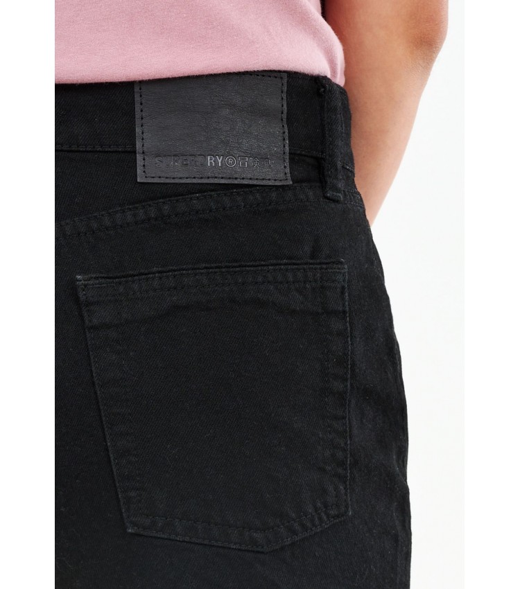 Women Skirts - Shorts Hr.Denim Black Cotton Superdry