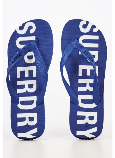 Men Flip Flops & Sandals MF310186A Blue Rubber Superdry