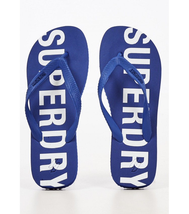 Men Flip Flops & Sandals MF310186A Blue Rubber Superdry