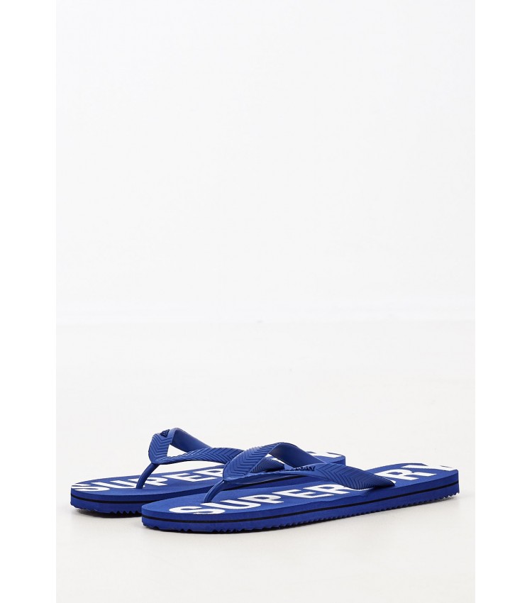 Men Flip Flops & Sandals MF310186A Blue Rubber Superdry