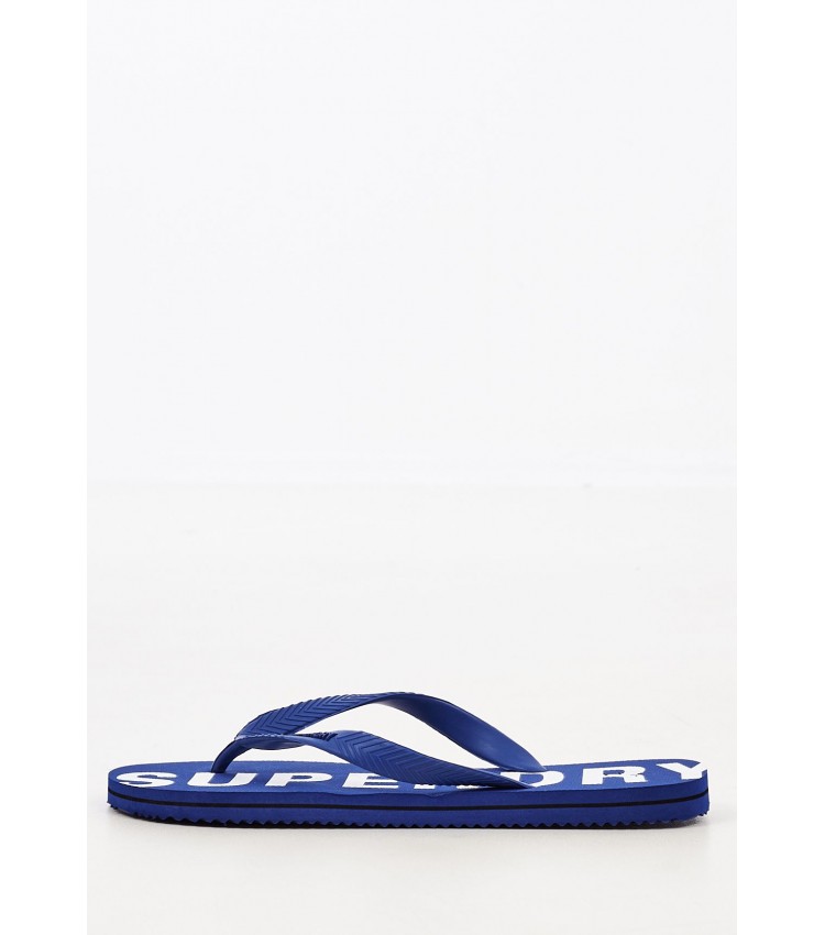 Men Flip Flops & Sandals MF310186A Blue Rubber Superdry