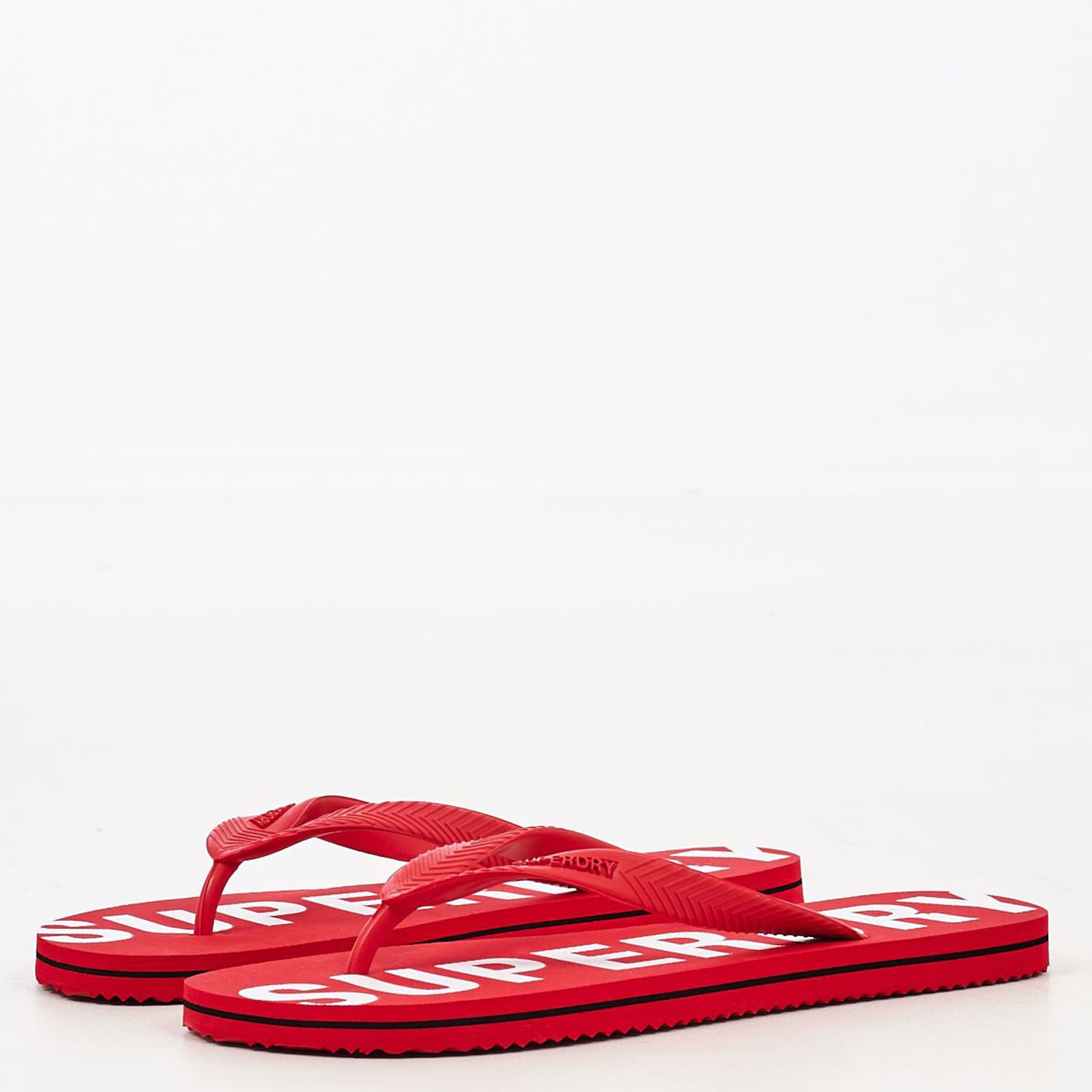 Men Flip Flops & Sandals MF310186A Red Rubber Superdry Men Flip Flops & Sandals MF310186A Red Rubber Superdry