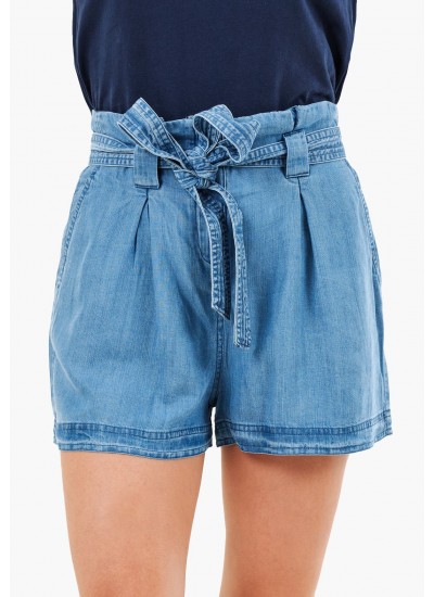Γυναικείες Φούστες - Σορτς Paperbag.Shorts Μπλε Lyocell Fabric Superdry