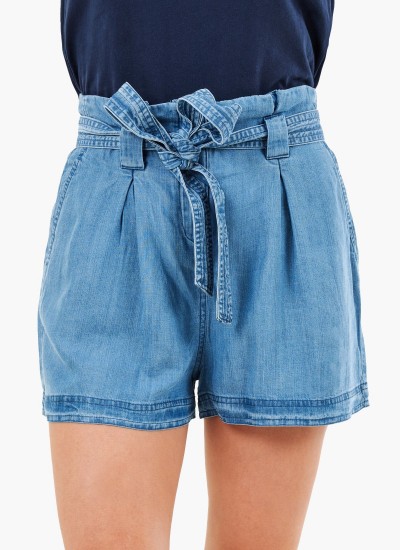 Γυναικείες Φούστες - Σορτς Paperbag.Shorts Μπλε Lyocell Fabric Superdry