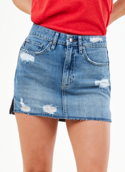 Women Skirts - Shorts Cut.Off Beige Cotton Superdry