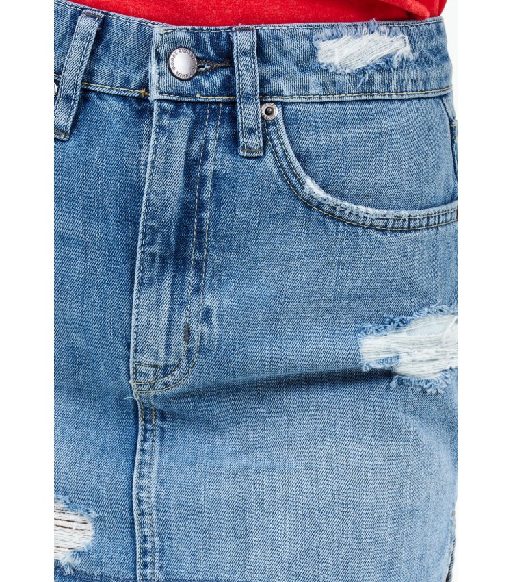 Women Skirts - Shorts Vintage.Mini Blue Cotton Superdry