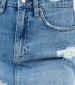 Women Skirts - Shorts Vintage.Mini Blue Cotton Superdry