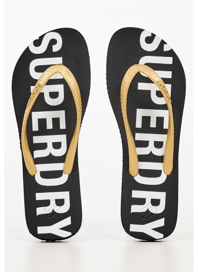 Women Flip Flops & Sandals WF310155A Black Rubber Superdry