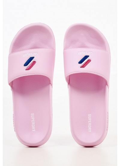 Women Flip Flops & Sandals WF310158A Pink Rubber Superdry