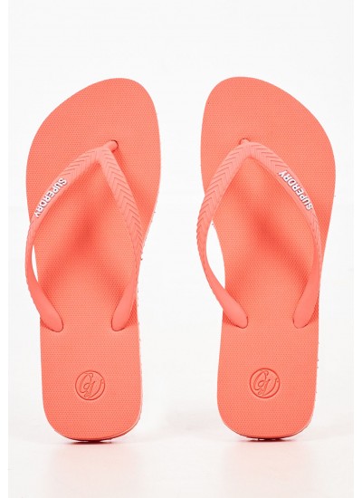 Women Flip Flops & Sandals WF310165A Coral Rubber Superdry