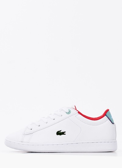 Παιδικά Παπούτσια Casual Car.Evo9.Suc Άσπρο ECOleather Lacoste