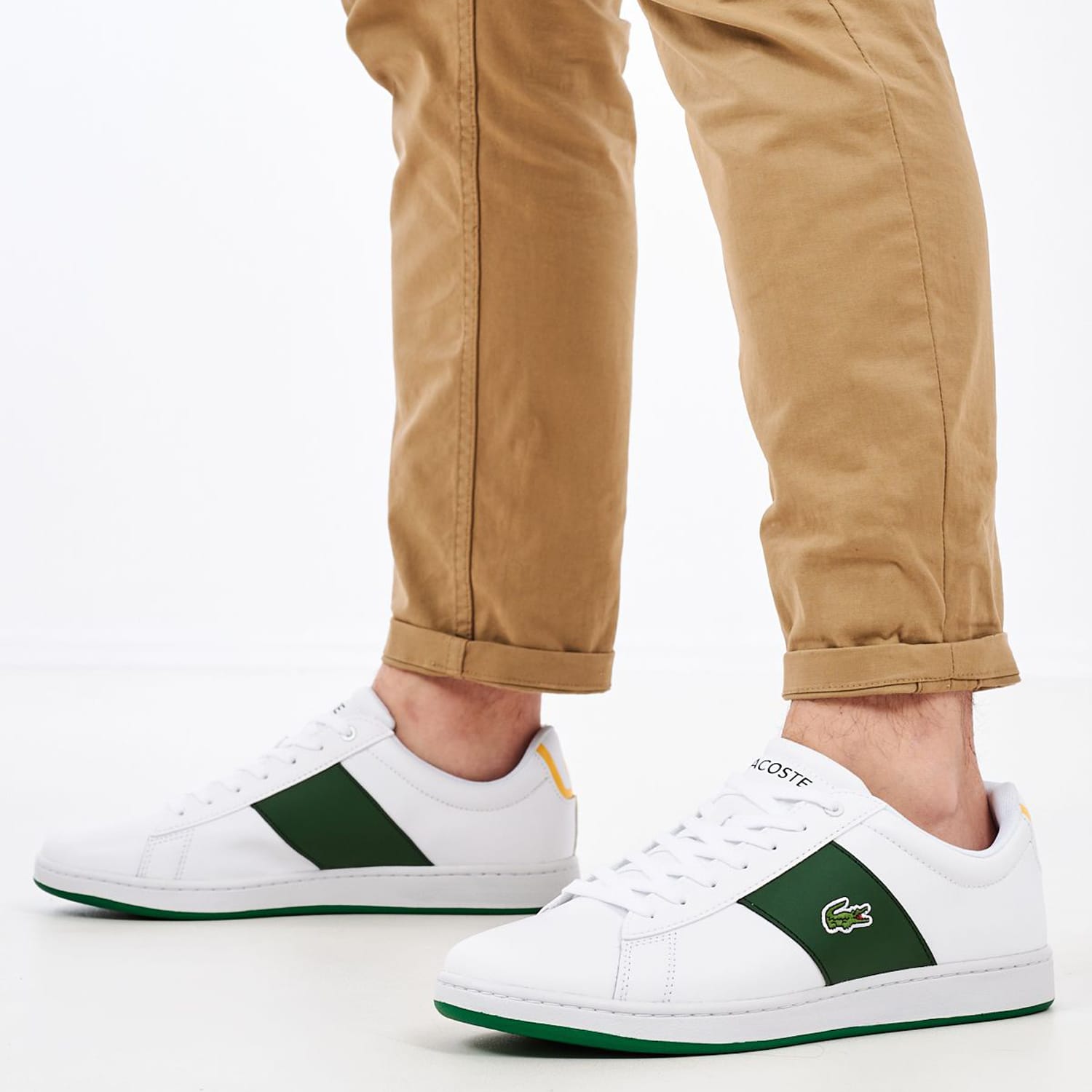 Ανδρικά Παπούτσια Casual Carnaby.3Sma Άσπρο Δέρμα Lacoste