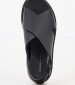 Women Platforms Low 40M6 Black Leather Frau