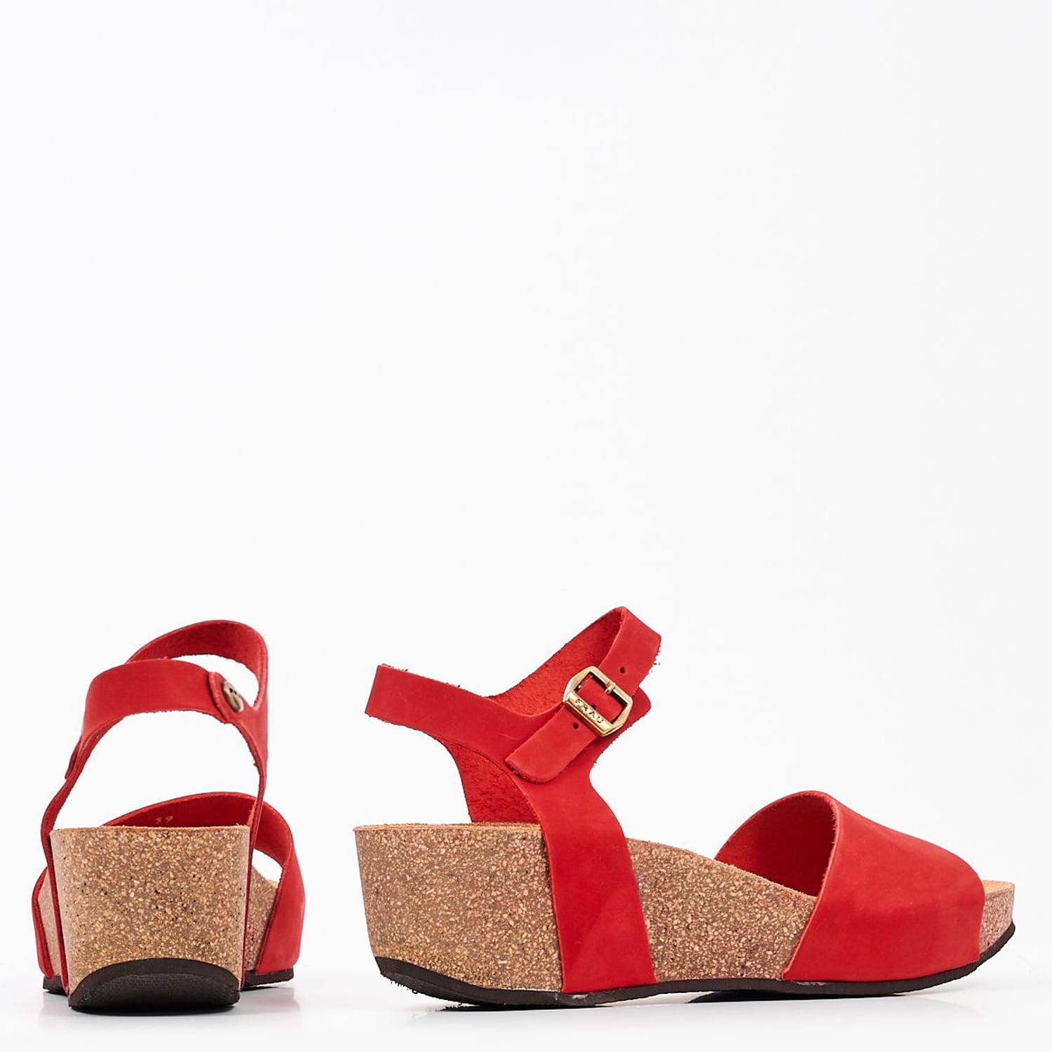 Women Platforms Low 59F9 Red Nubuck Leather Frau Women Platforms Low 59F9 Red Nubuck Leather Frau