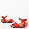 Women Platforms Low 59F9 Red Nubuck Leather Frau Women Platforms Low 59F9 Red Nubuck Leather Frau