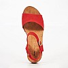 Women Platforms Low 59F9 Red Nubuck Leather Frau Women Platforms Low 59F9 Red Nubuck Leather Frau