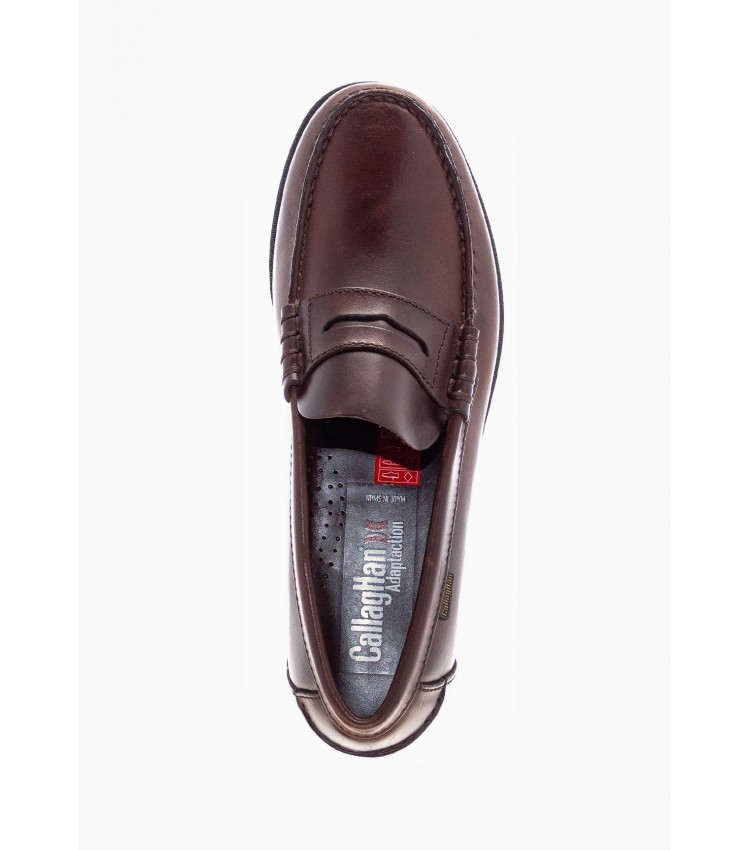 Men Moccasins 16100 Brown Leather Callaghan