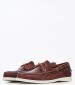 Men Sailing shoes Portland.Waxed Brown Leather Sebago