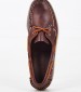 Men Sailing shoes Portland.Waxed Brown Leather Sebago