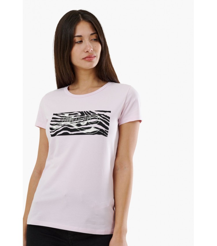 Women T-Shirts - Tops Jersey.Co Pink Cotton LIU JO