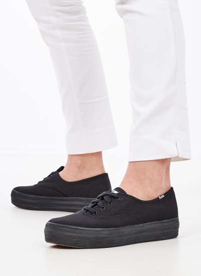 Γυναικεία Παπούτσια Casual WF49946 Άσπρο Πάνινο Keds
