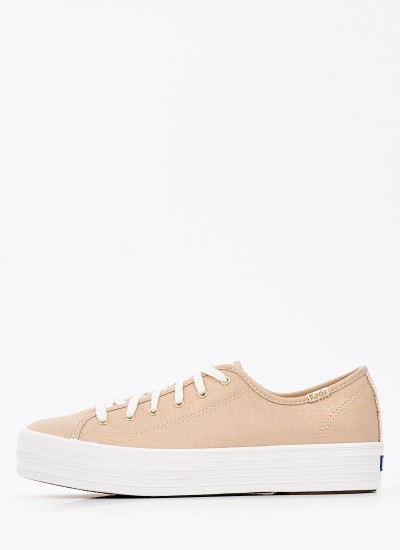 Γυναικεία Παπούτσια Casual WF49946 Άσπρο Πάνινο Keds