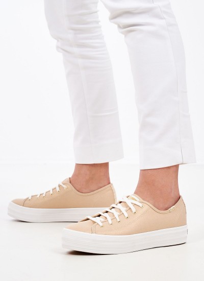 Γυναικεία Παπούτσια Casual WF49946 Άσπρο Πάνινο Keds