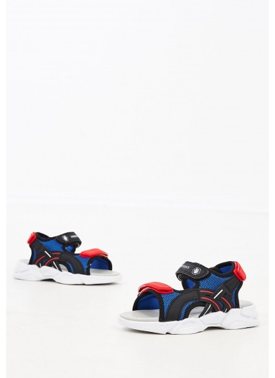 Παιδικές Σαγιονάρες & Πέδιλα Rex.Sandal Μπλε ECOleather Lumberjack