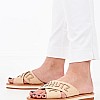 Γυναικεία Flats Salto.Baixo Μπεζ 'Υφασμα Schutz
